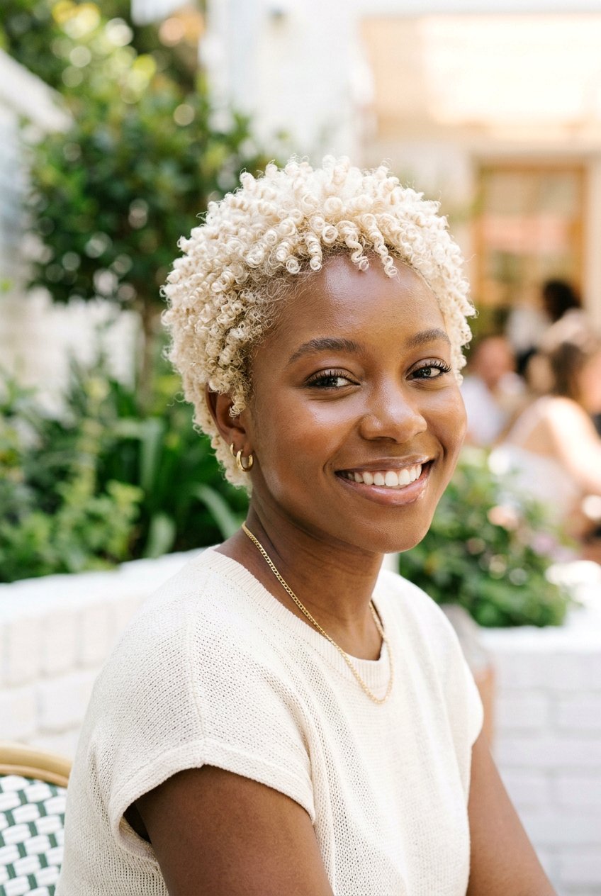 Bleached TWA - 20 twa hairstyles - 20 twa hairstyles