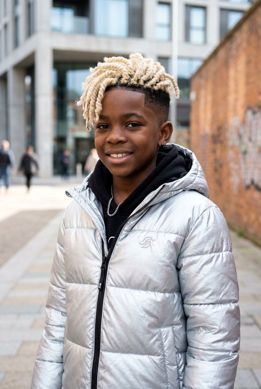 Bleached Top Twists with Dark Sides - 20 boys twists with curly top - 20 boys twists with curly top