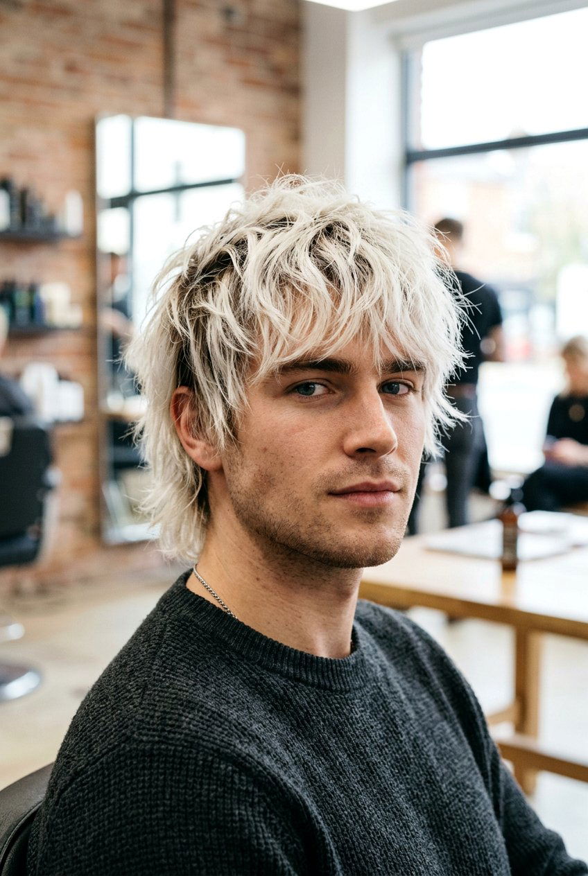 Bleached Wolf Cut - 20 wolf cut men - 20 wolf cut men