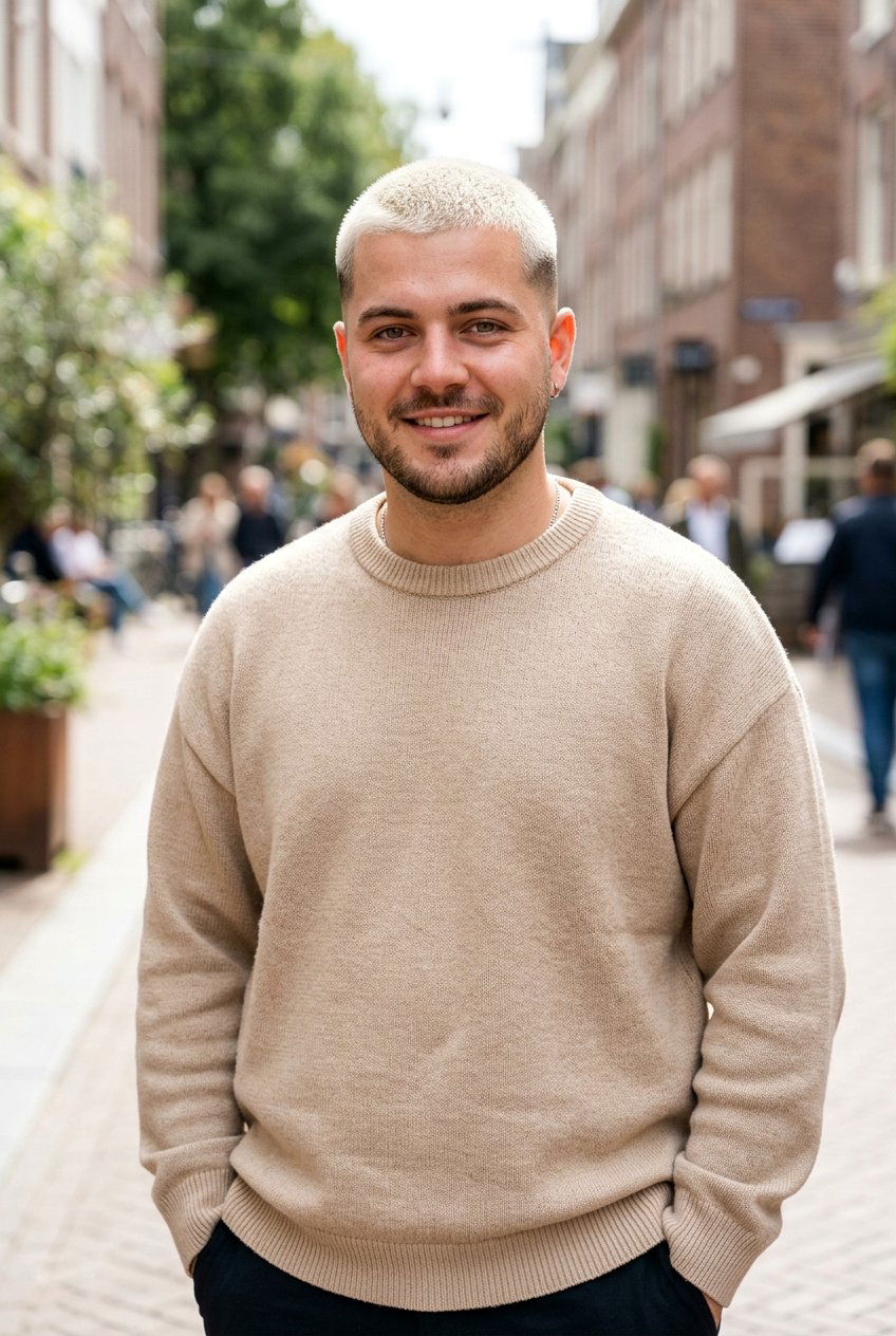 Bleached buzz cut round face - 20 buzz cut for round face men - 20 buzz cut for round face men