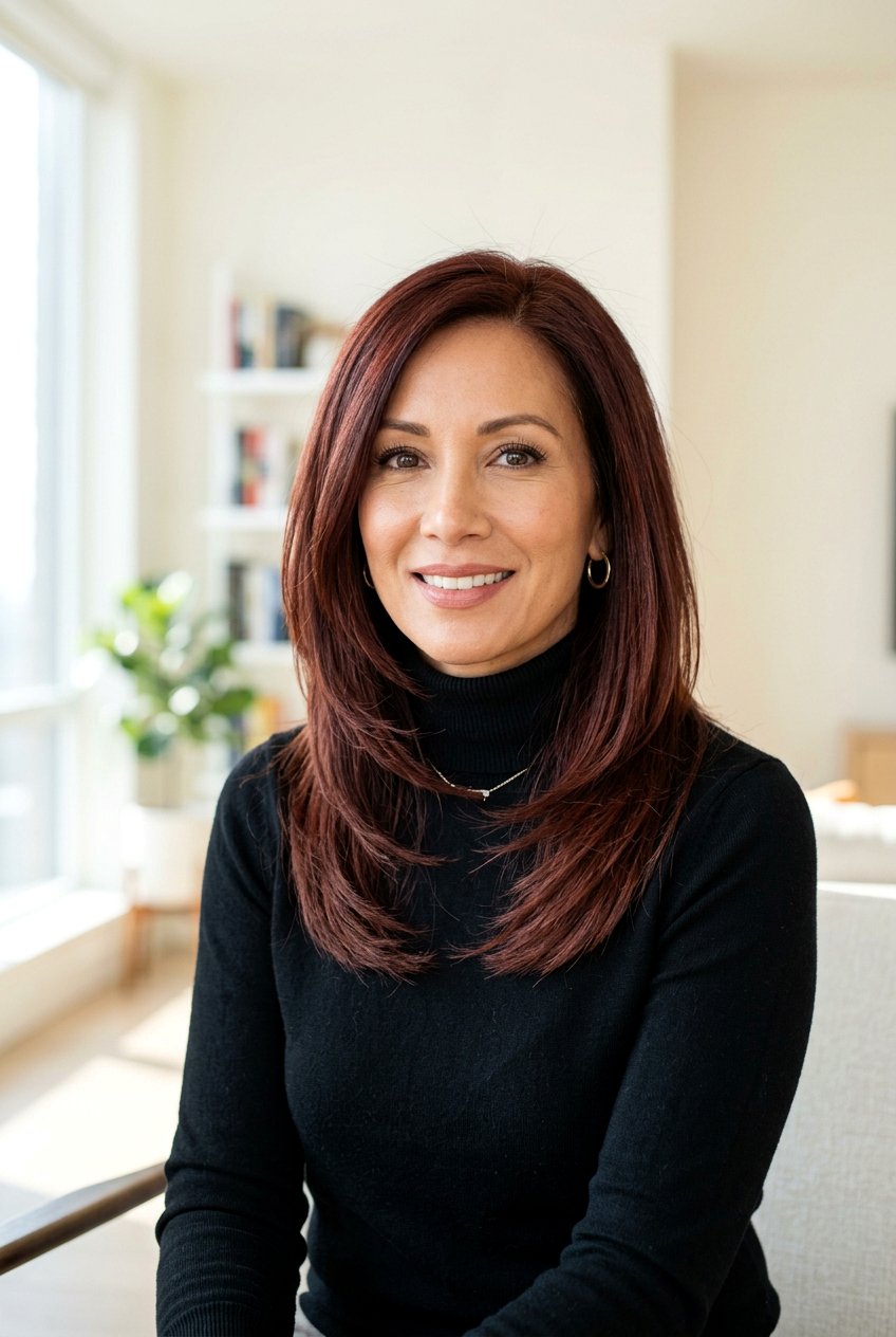 Blended Wolf Cut For Straight Hair - 20 wolf cut for women over 40 - 20 wolf cut for women over 40