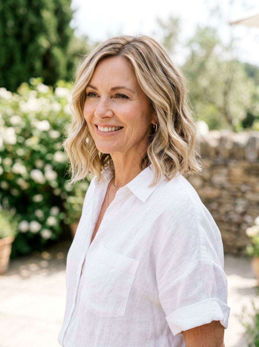 Blonde Balayage Bob - 20 soft wavy bob for women over 50 - 20 soft wavy bob for women over 50