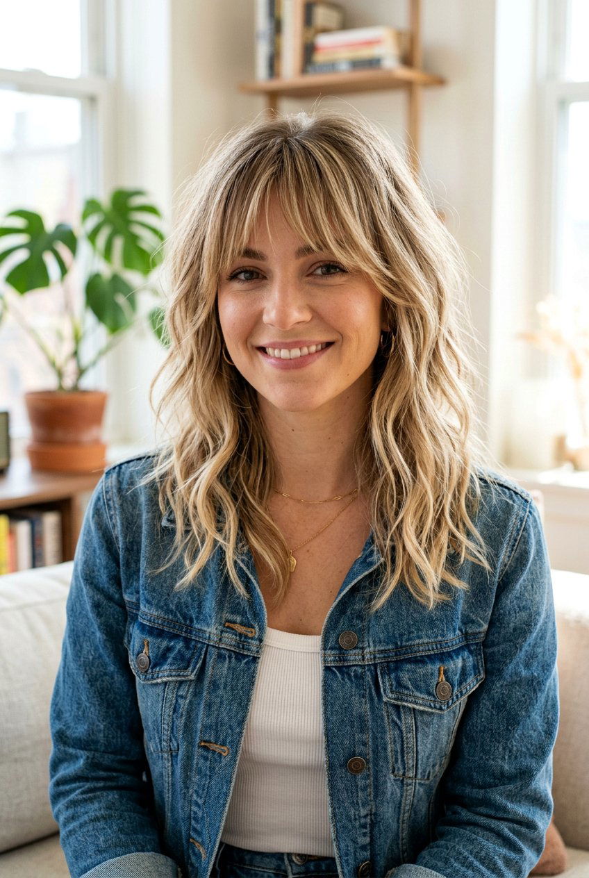 Blonde Balayage With Choppy Curtain Bangs - 20 blonde balayage with curtain bangs - 20 blonde balayage with curtain bangs