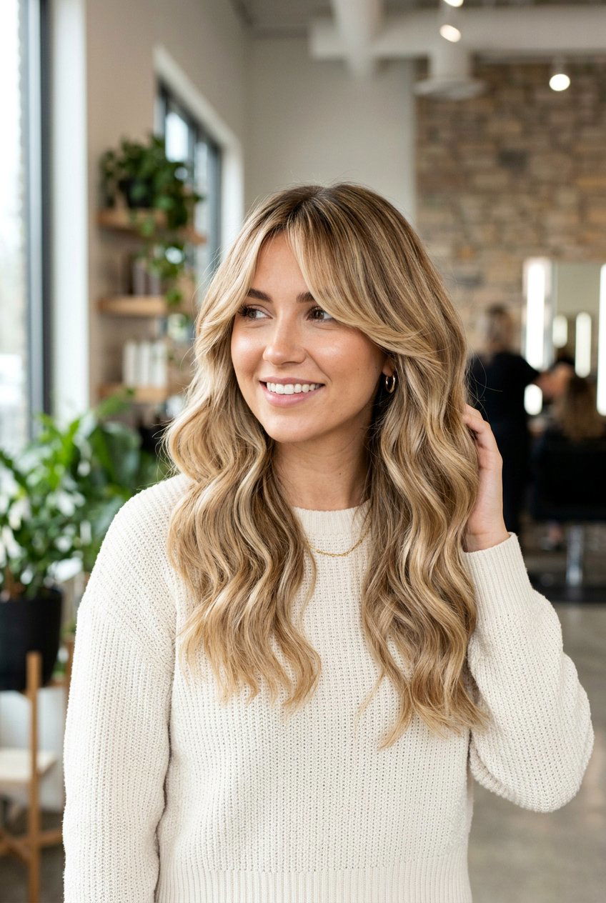 Blonde Balayage With Curtain Bangs - 20 low maintenance blonde balayage - 20 low maintenance blonde balayage
