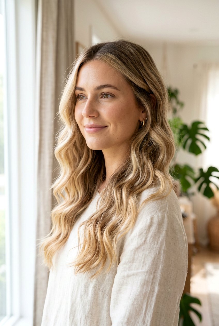 Blonde Balayage with Soft Root Shadow - 20 balayage with root shadow - 20 balayage with root shadow