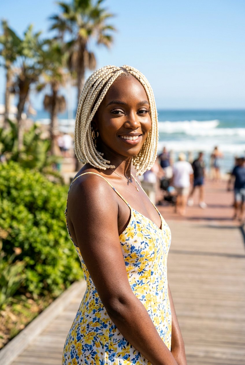 Blonde Bob Box Braids - 20 box braids bob hairstyle