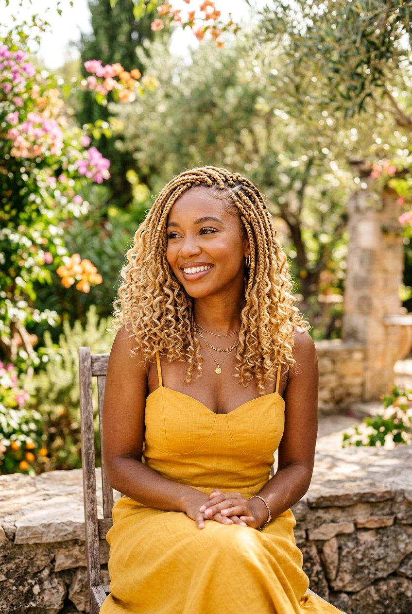 Blonde Boho Knotless Braids - 20 boho knotless braids hairstyle - 20 boho knotless braids hairstyle