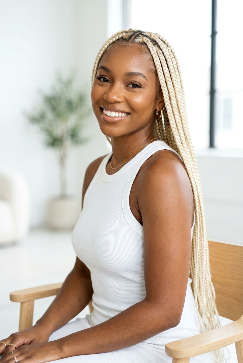 Blonde Box Braids - 20 box braids hairstyles - 20 box braids hairstyles