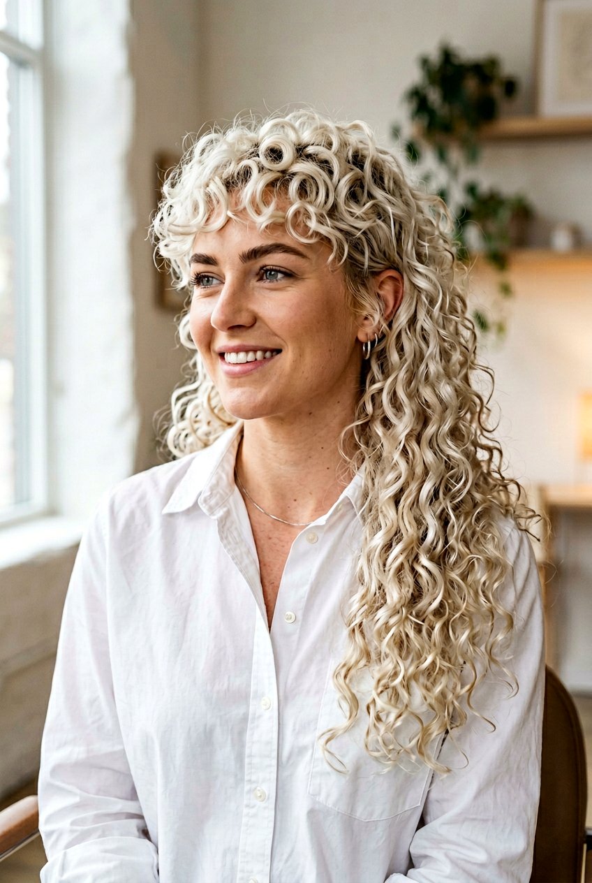 Blonde Curly Mullet - 20 curly mullet for women - 20 curly mullet for women