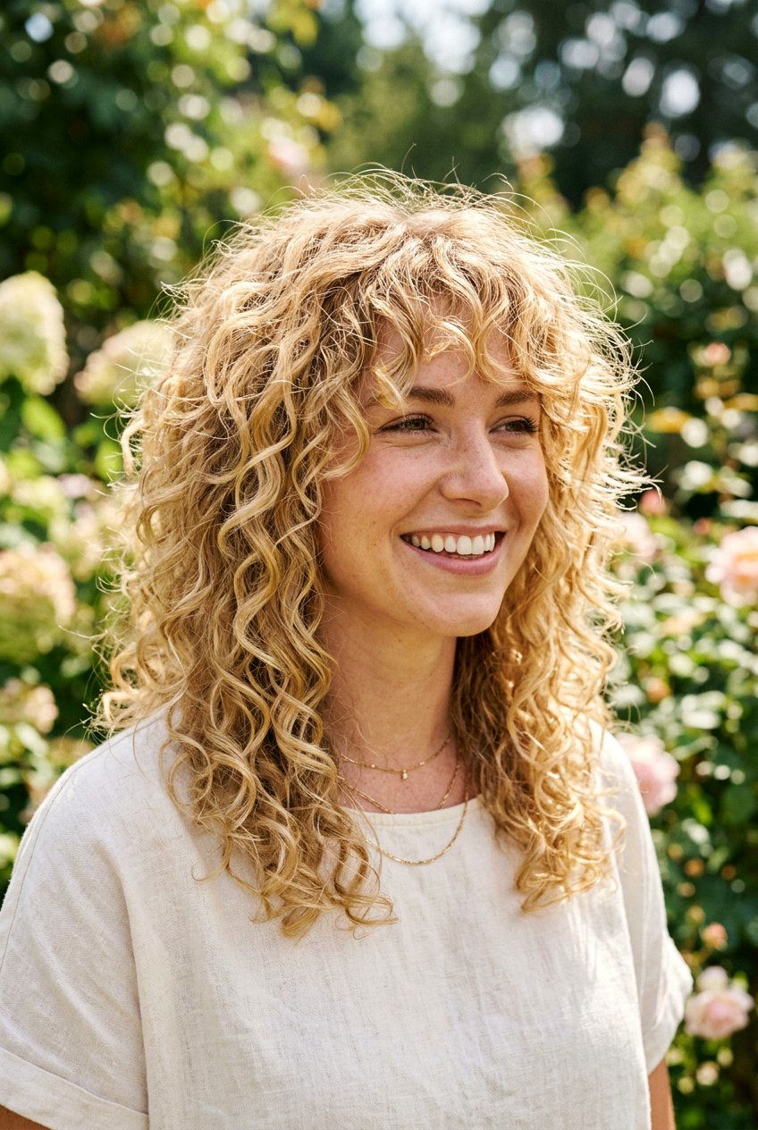 Blonde Curly Shag - 20 curly shag haircut - 20 curly shag haircut