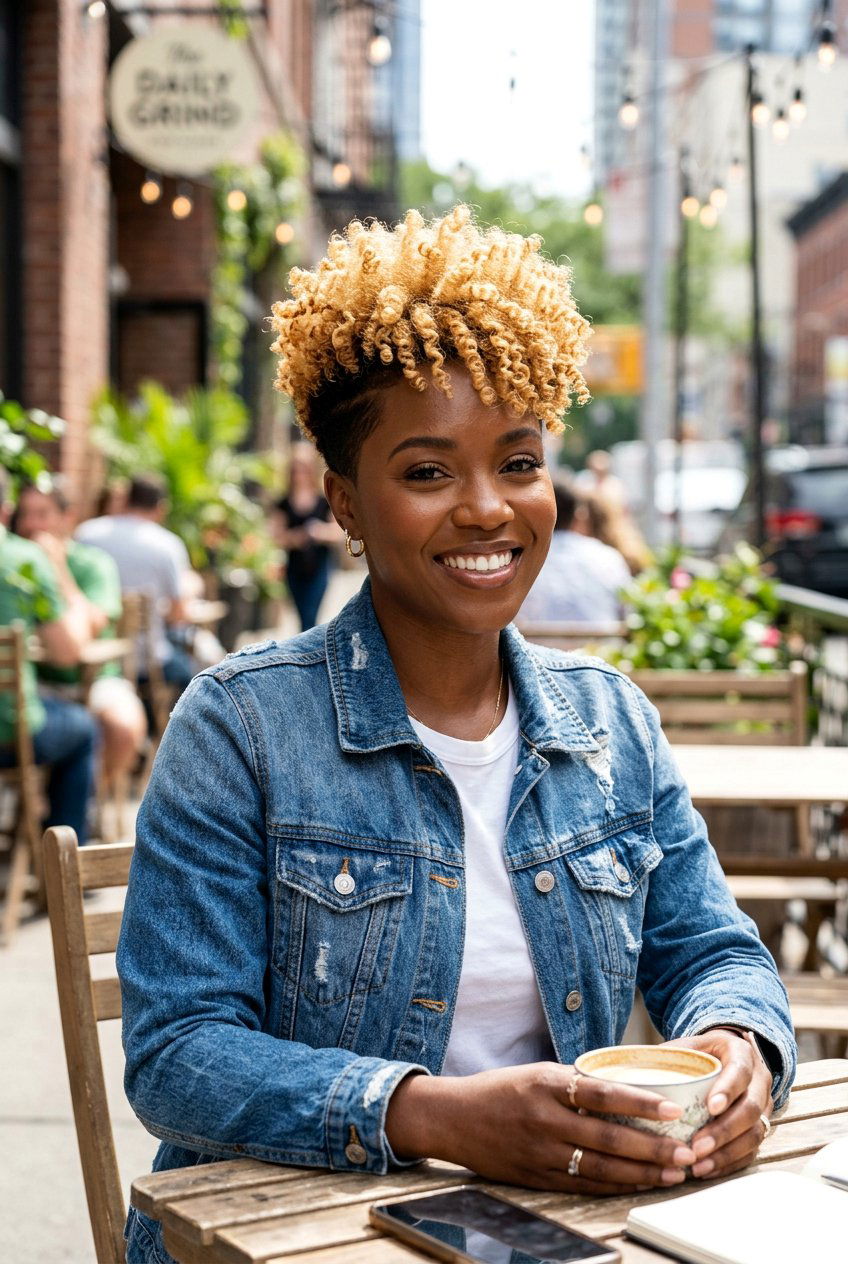 Blonde Curly Tapered Cut - 20 black women curly tapered cut ideas - 20 black women curly tapered cut ideas