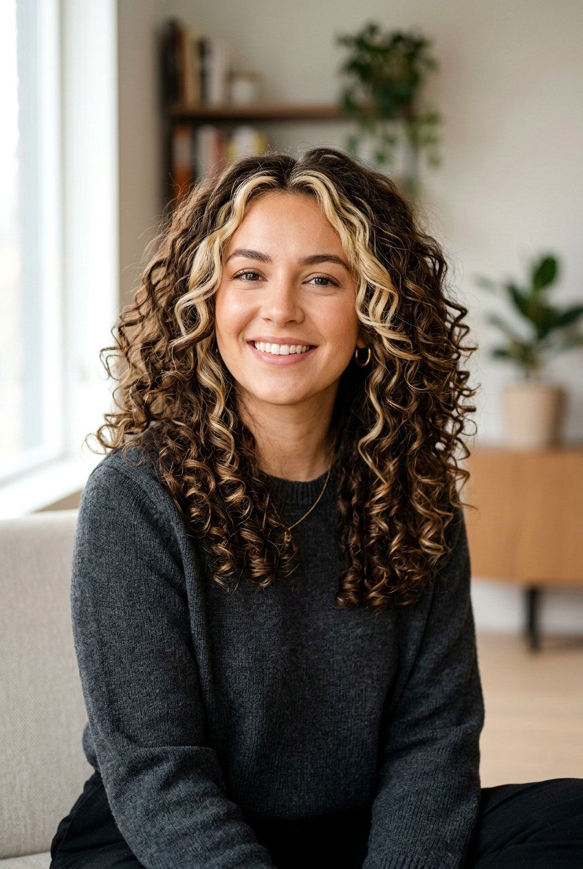 Blonde Face Framing On Brown Hair With Curls - 20 face framing blonde on dark brown hair - 20 face framing blonde on dark brown hair
