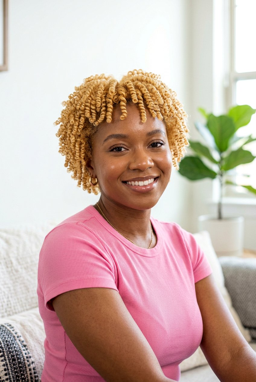 Blonde Finger Coils Twa - 20 blonde twa hairstyle - 20 blonde twa hairstyle