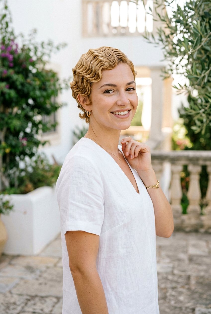 Blonde Finger Waves Short Hair - 20 finger waves on short natural hair - 20 finger waves on short natural hair