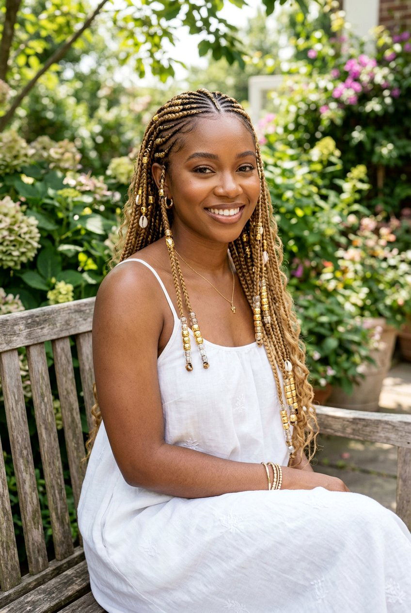 Blonde Fulani Braids With Beads - 20 fulani braids with beads - 20 fulani braids with beads