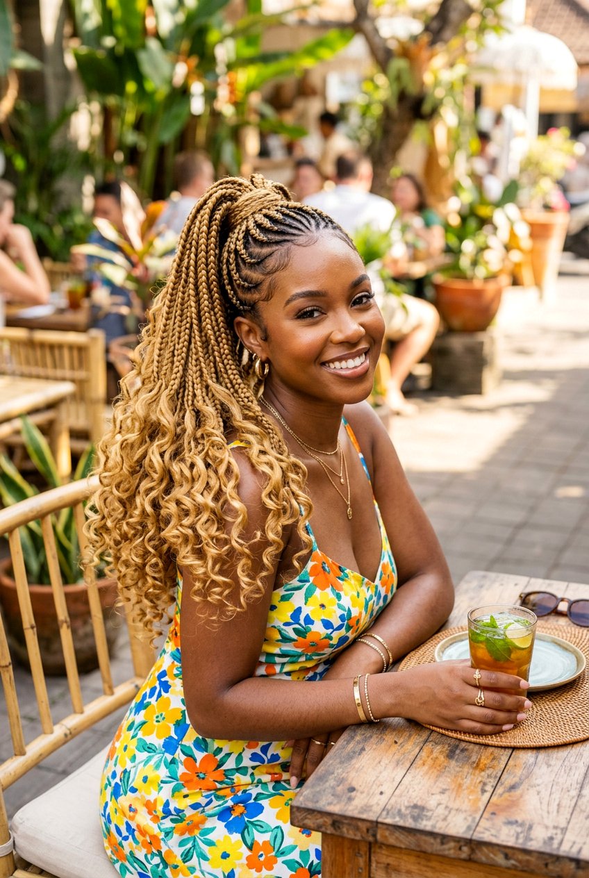 Blonde Goddess Braids Ponytail - 20 goddess braids ponytail for women - 20 goddess braids ponytail for women