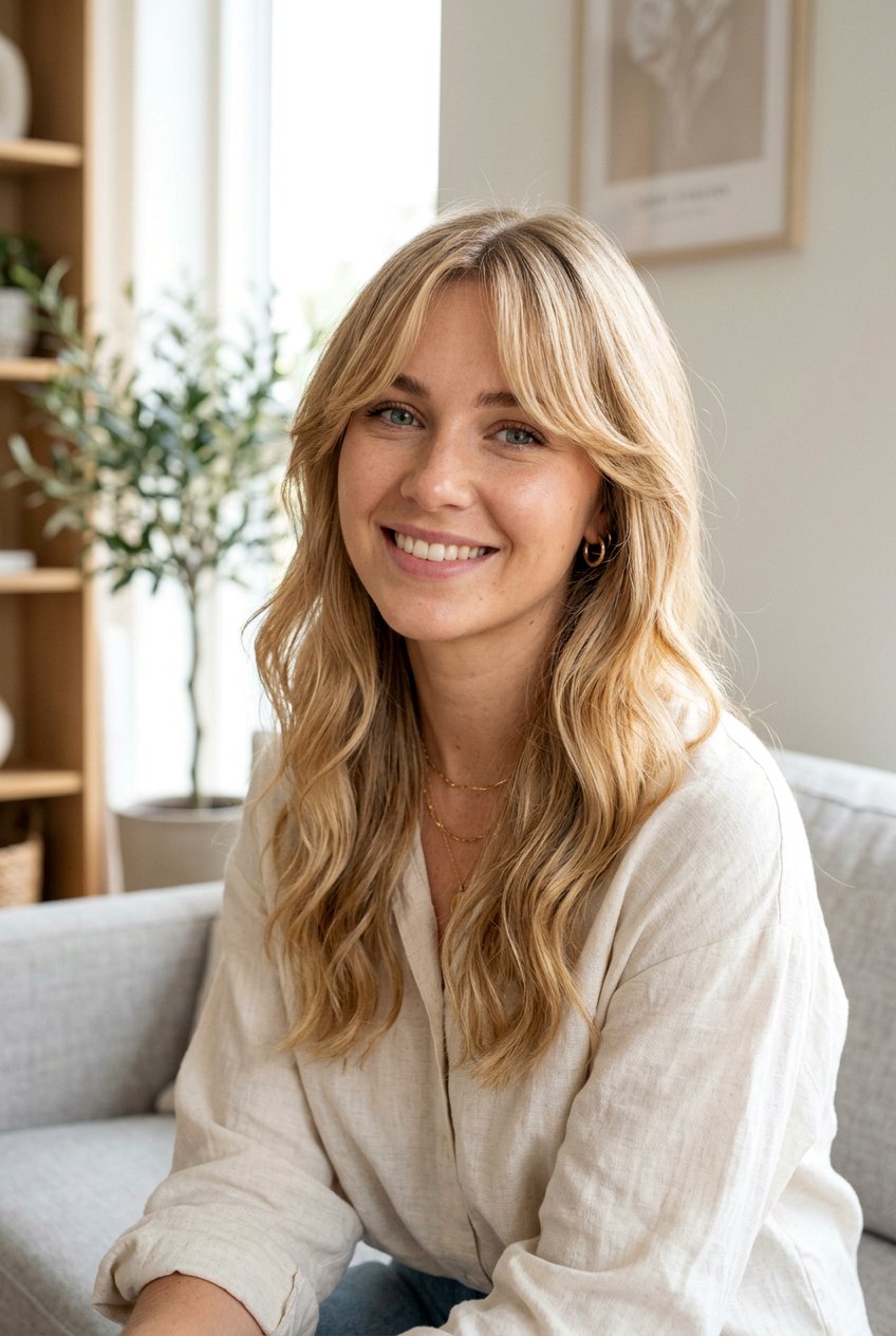 Blonde Hair with Curtain Bangs - 20 blonde hair makeover ideas - 20 blonde hair makeover ideas