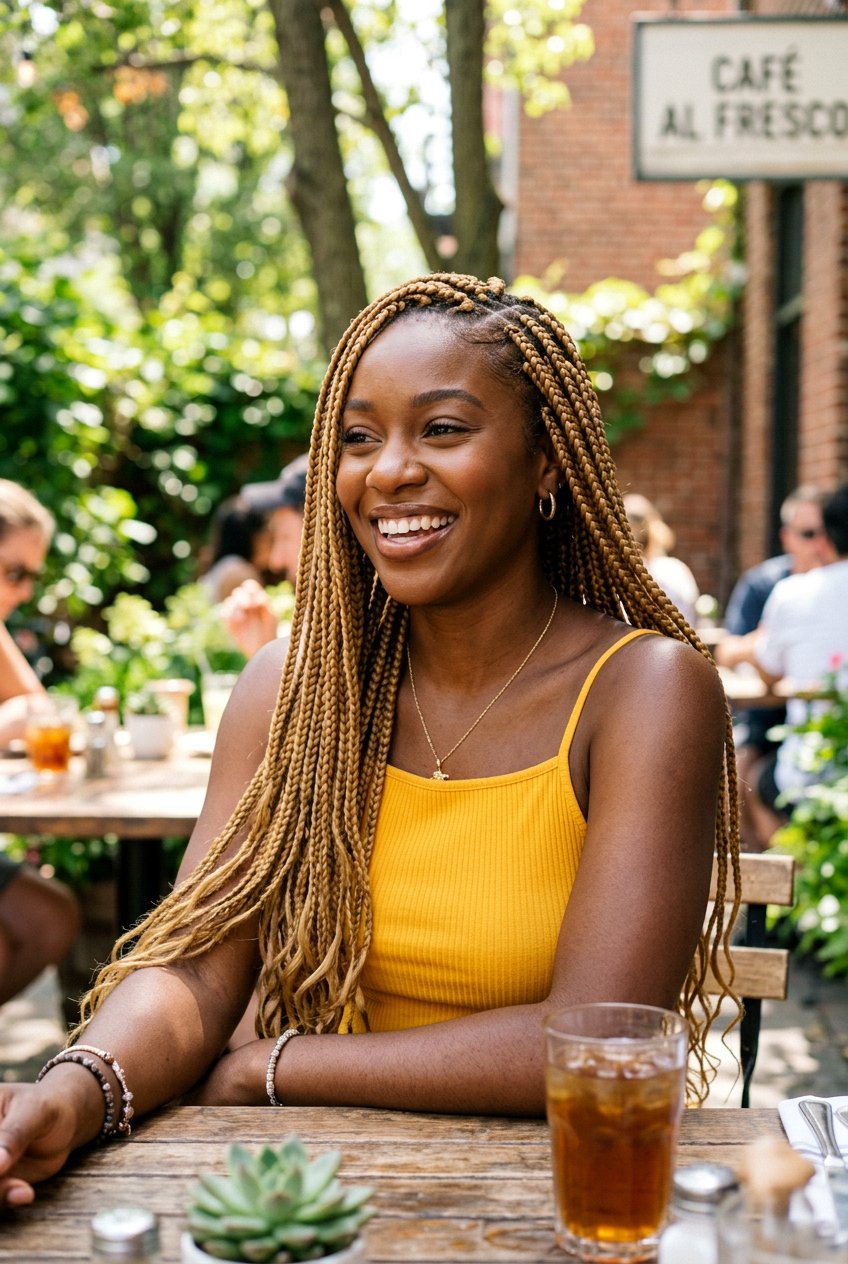 Blonde Knotless Braids - 20 black women knotless braid ideas - 20 black women knotless braid ideas