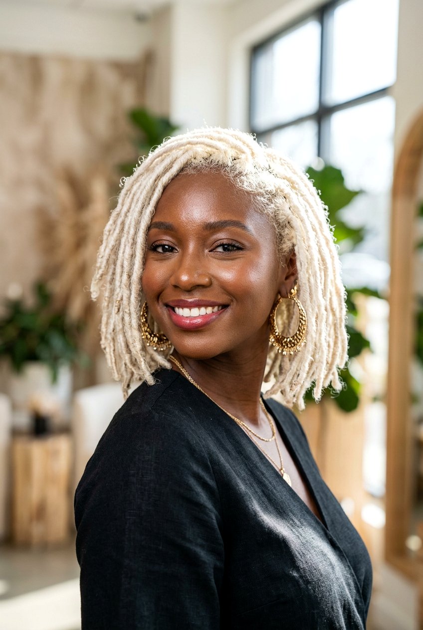 Blonde Loc Bob - 20 black women loc bob styles - 20 black women loc bob styles