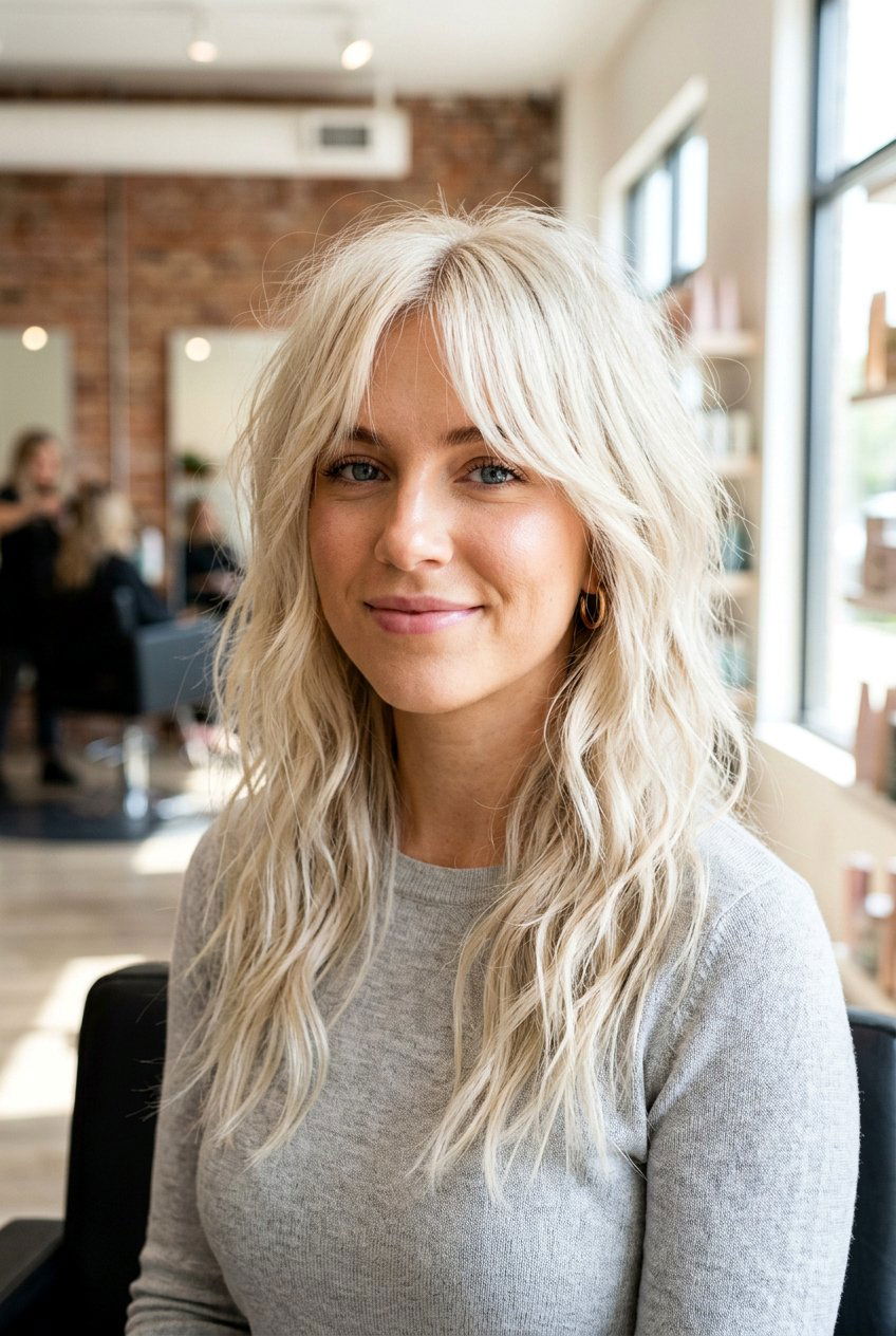 Blonde Long Shag - 20 long shag haircut - 20 long shag haircut