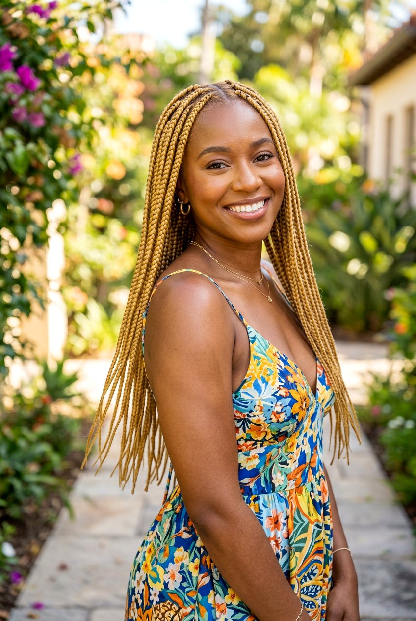 Blonde Medium Knotless Braids - 20 medium knotless braids styles - 20 medium knotless braids styles