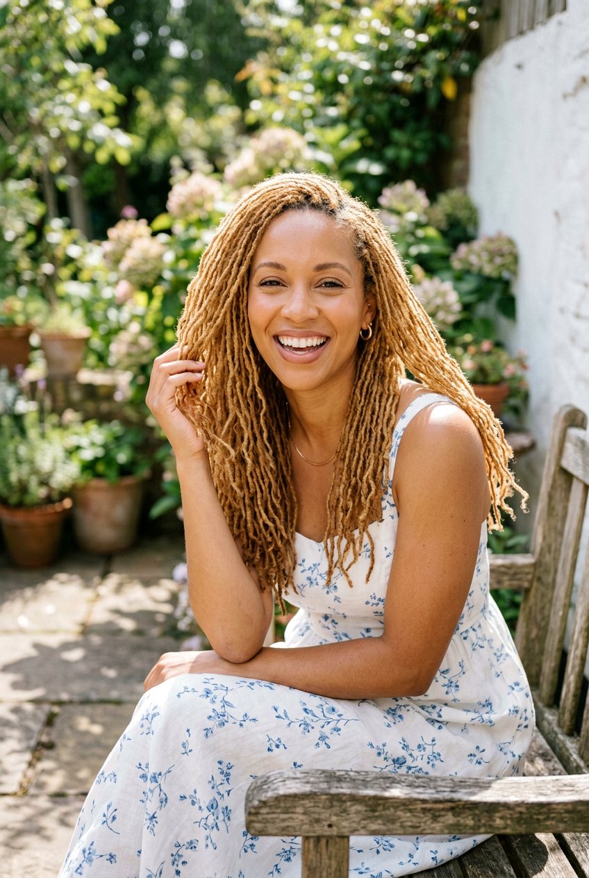 Blonde Microlocs - 20 microlocs hairstyle ideas - 20 microlocs hairstyle ideas