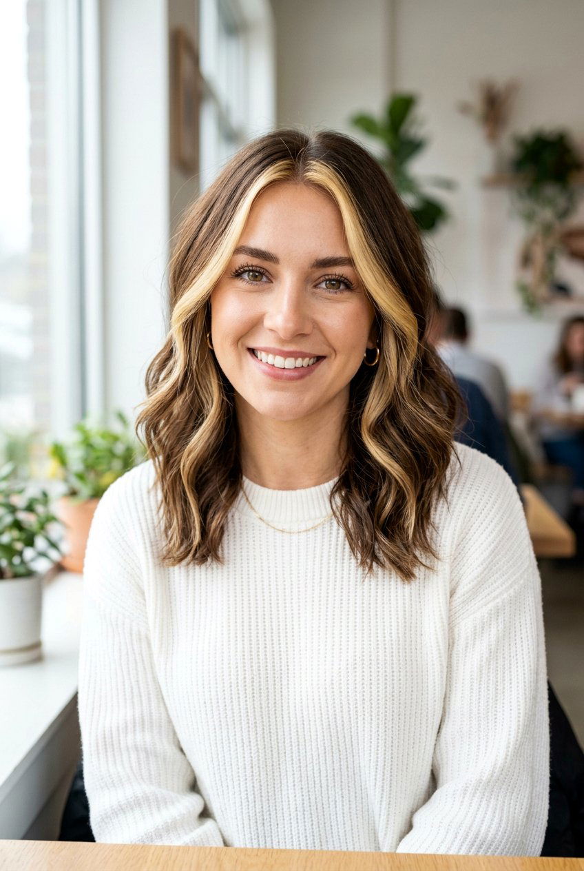 Blonde Money Piece On Brown Hair - 20 money piece for first time hair color - 20 money piece for first time hair color