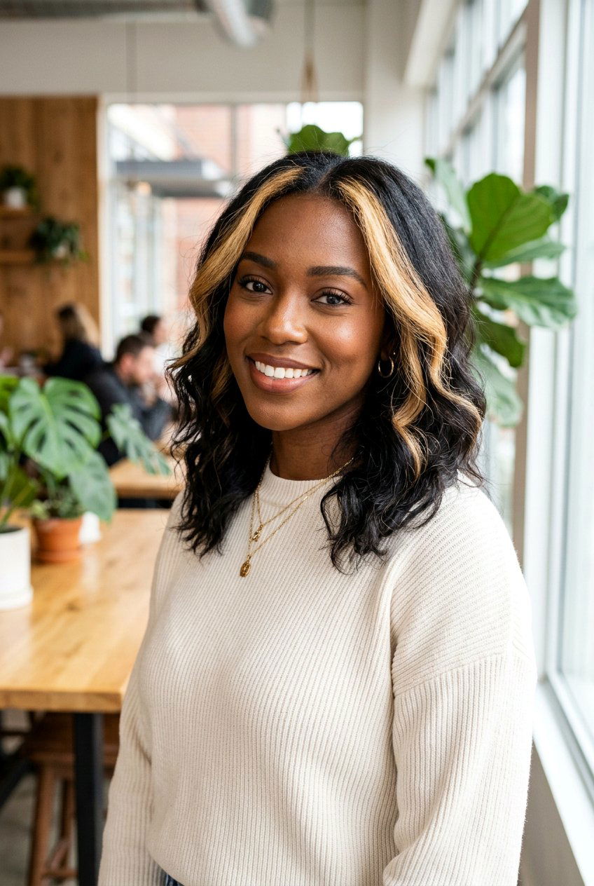 Blonde Money Piece On Dark Skin - 20 blonde hair color for dark skin - 20 blonde hair color for dark skin