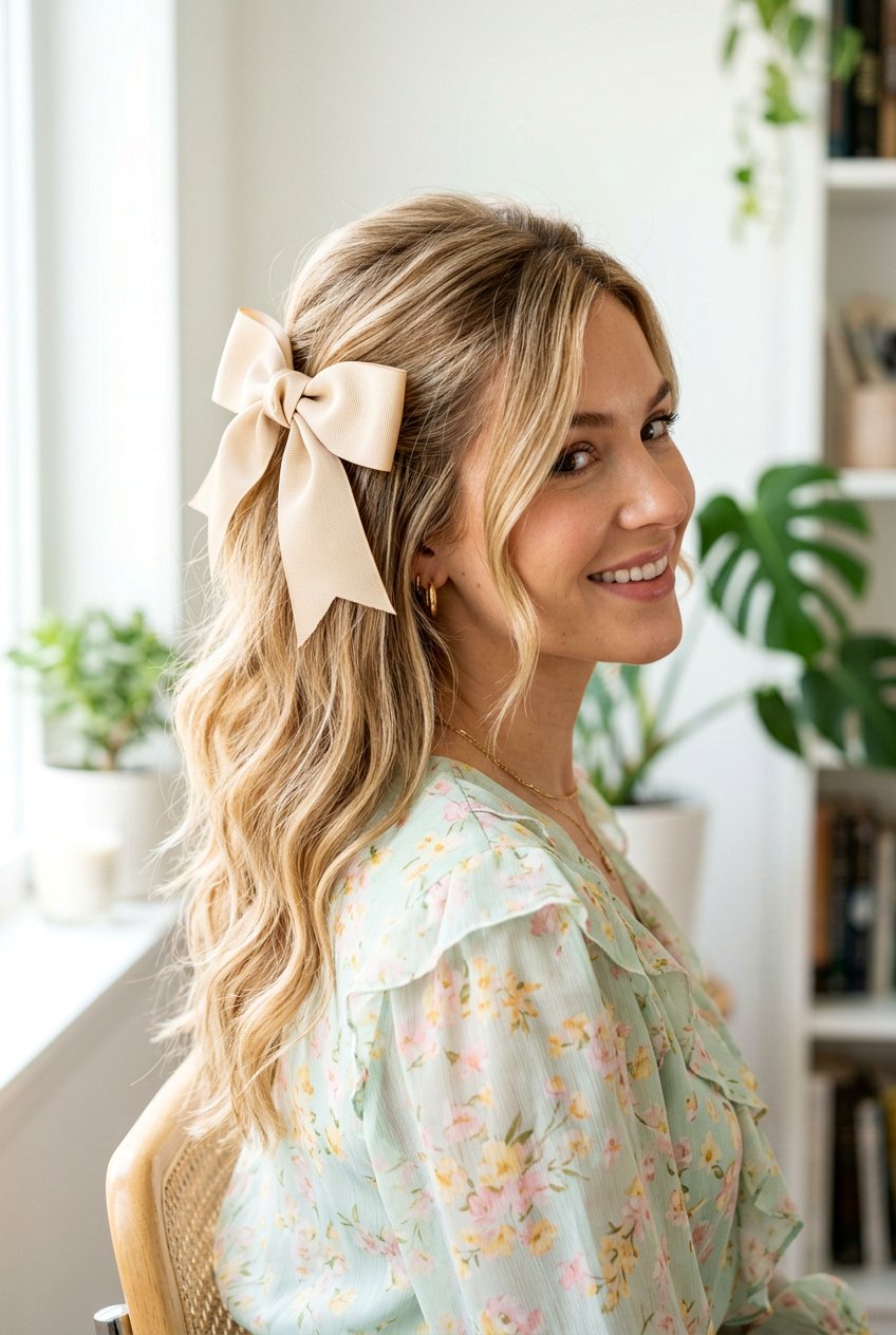 Blonde Ribbon Bow Medium Layered Hair - 20 blonde ribbons for medium layered hair - 20 blonde ribbons for medium layered hair