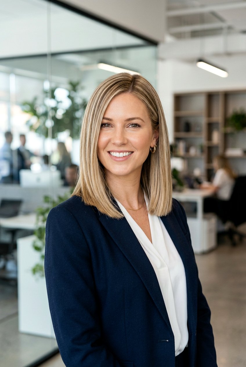 Blonde Ribbon Highlights On Blunt Cut Hair - 20 natural looking blonde ribbons - 20 natural looking blonde ribbons