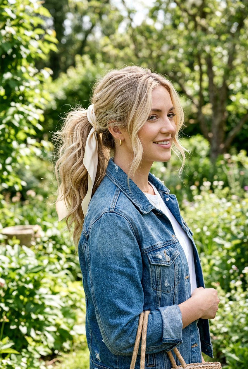 Blonde Ribbon Ponytail Medium Layered Hair - 20 blonde ribbons for medium layered hair - 20 blonde ribbons for medium layered hair