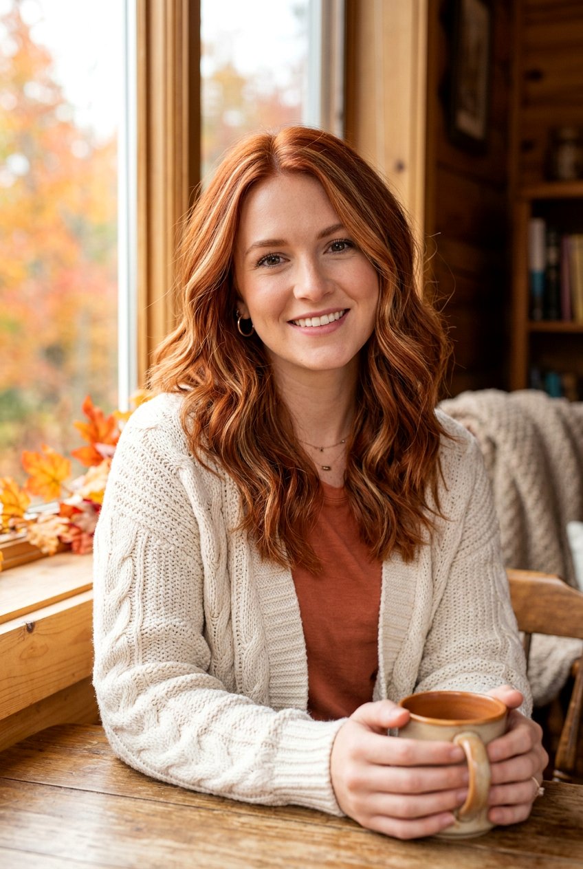 Blonde Ribbons On Red Base Hair - 20 natural looking blonde ribbons - 20 natural looking blonde ribbons