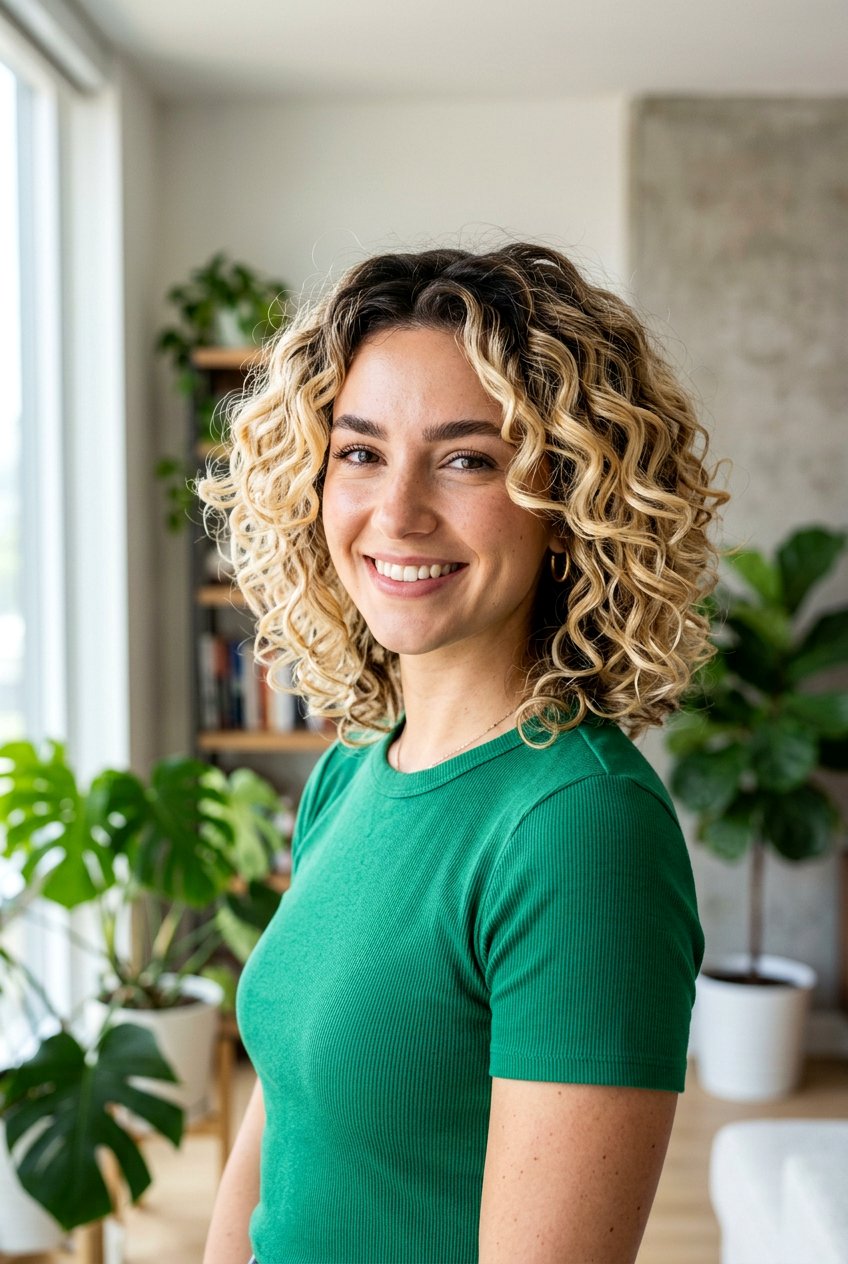 Blonde Root Smudge Curly Bob - 20 blonde root smudge for mature hair - 20 blonde root smudge for mature hair