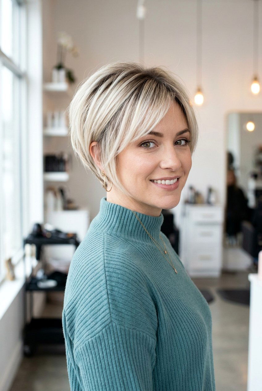 Blonde Root Smudge Short Wedge Haircut - 20 blonde root smudge for mature hair - 20 blonde root smudge for mature hair