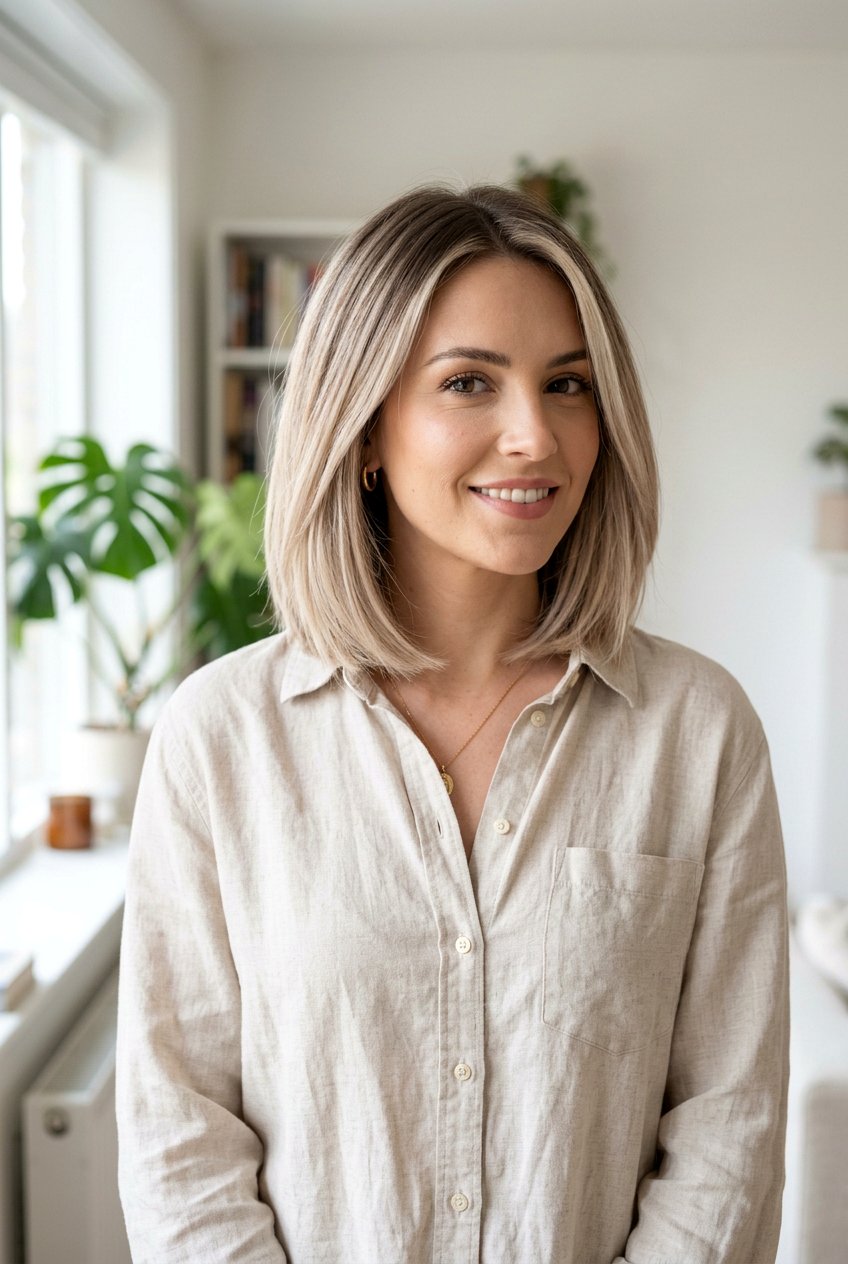 Blonde Root Smudge Shoulder Length Hair - 20 blonde root smudge for mature hair - 20 blonde root smudge for mature hair