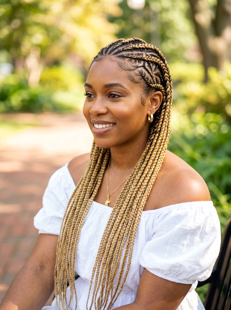 Blonde Scalp Braids - 20 scalp braid hairstyles for black women - 20 scalp braid hairstyles for black women