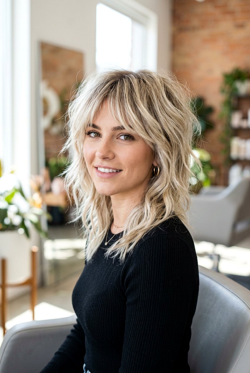 Blonde Shag With Shadow Root - 20 shaggy hairstyles for women - 20 shaggy hairstyles for women