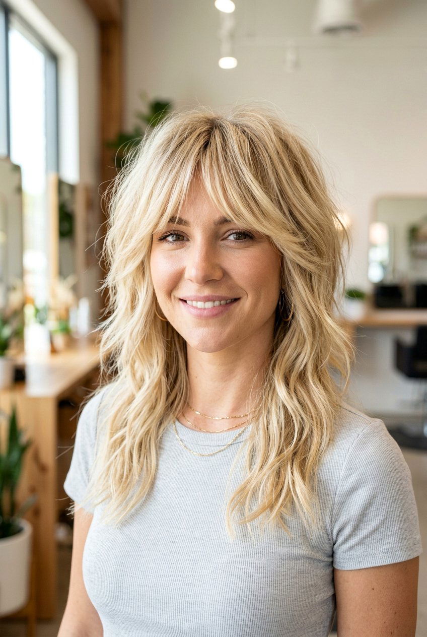 Blonde Shag - 20 shag haircuts for women - 20 shag haircuts for women