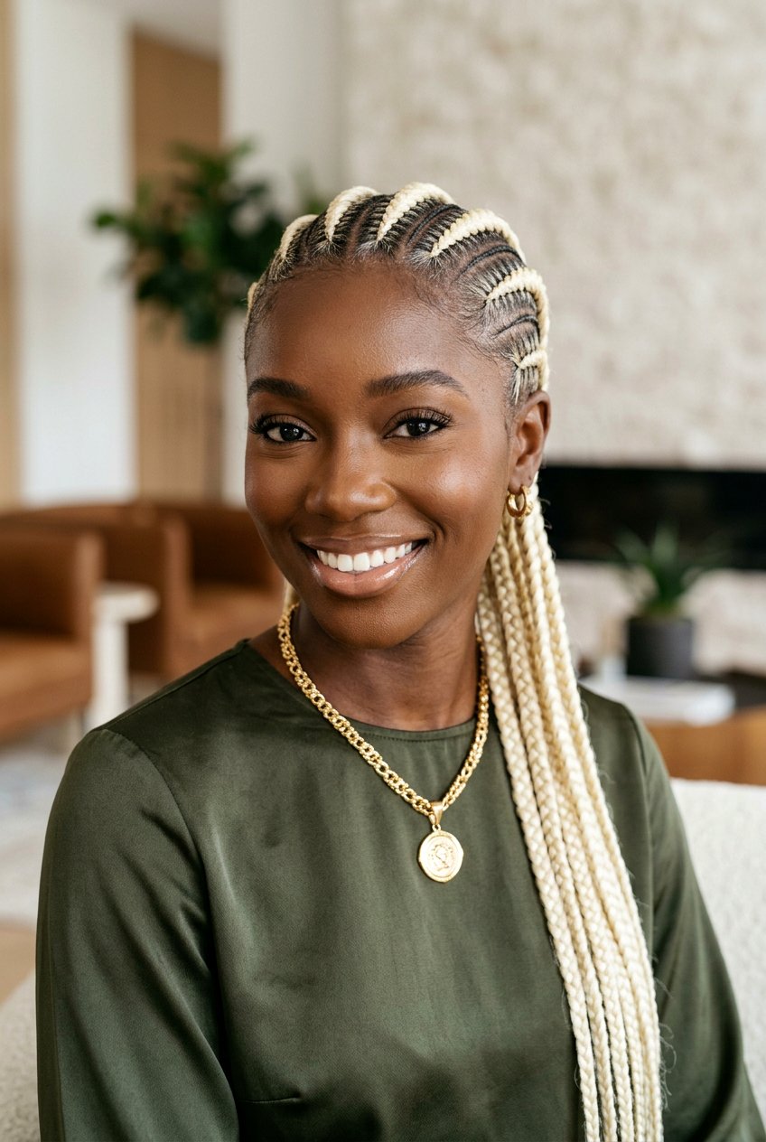 Blonde Straight Back Braids - 20 braided straight back styles for women - 20 braided straight back styles for women