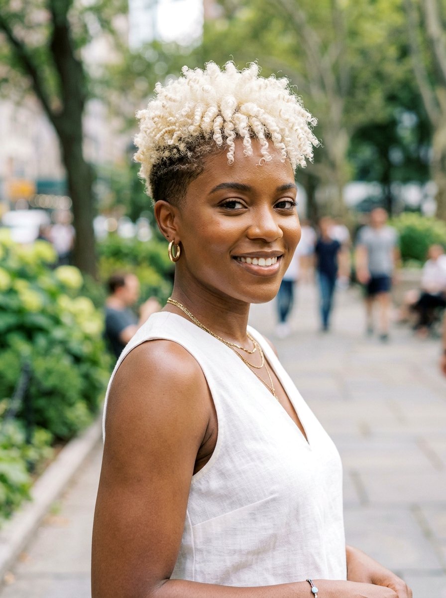 Blonde Tapered Natural Hair - 20 tapered natural haircut for round face - 20 tapered natural haircut for round face