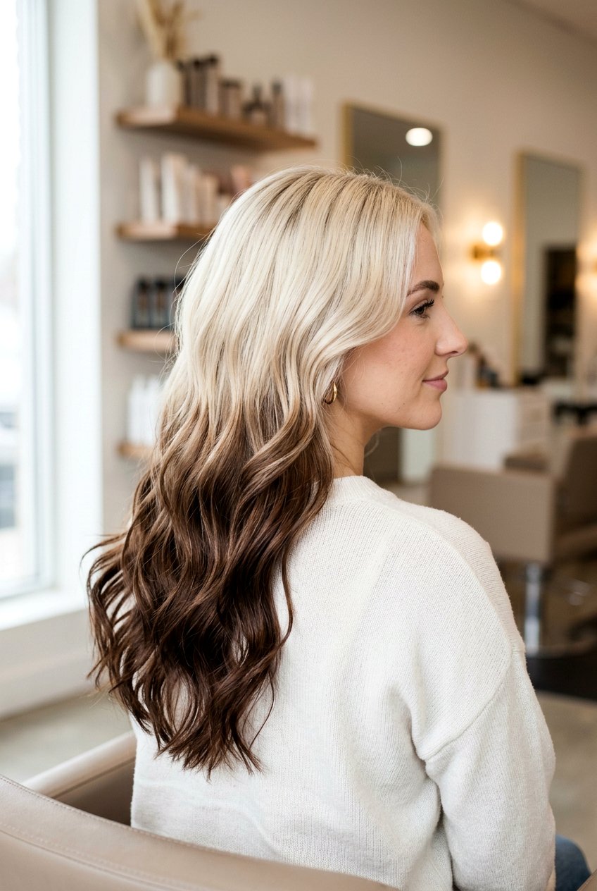 Blonde To Brown Reverse Ombre - 20 reverse ombre hair - 20 reverse ombre hair