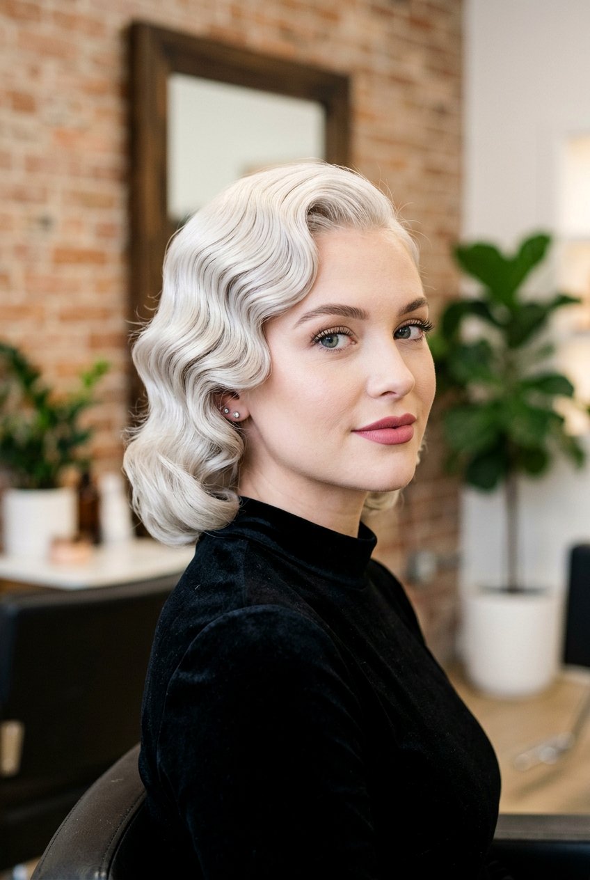 Blonde finger waves - 20 finger waves hairstyle - 20 finger waves hairstyle