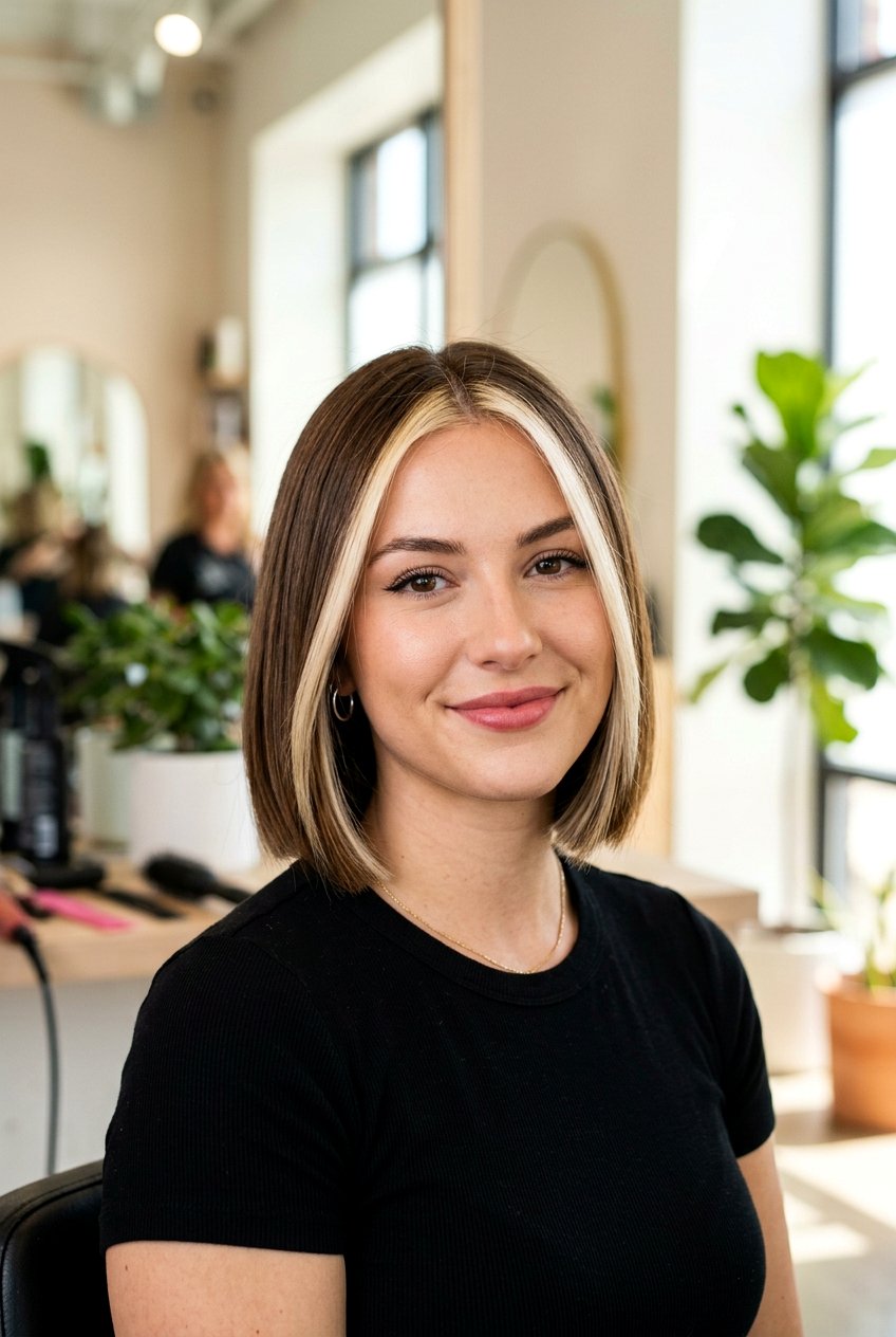 Blonde money piece brown bob - 20 blonde money piece on brown hair - 20 blonde money piece on brown hair