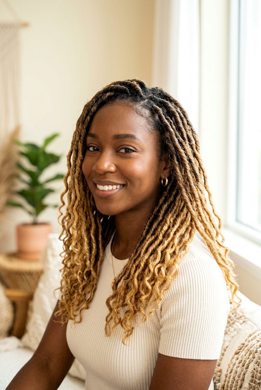 Blonde ombre faux locs - 20 faux locs hairstyles - 20 faux locs hairstyles