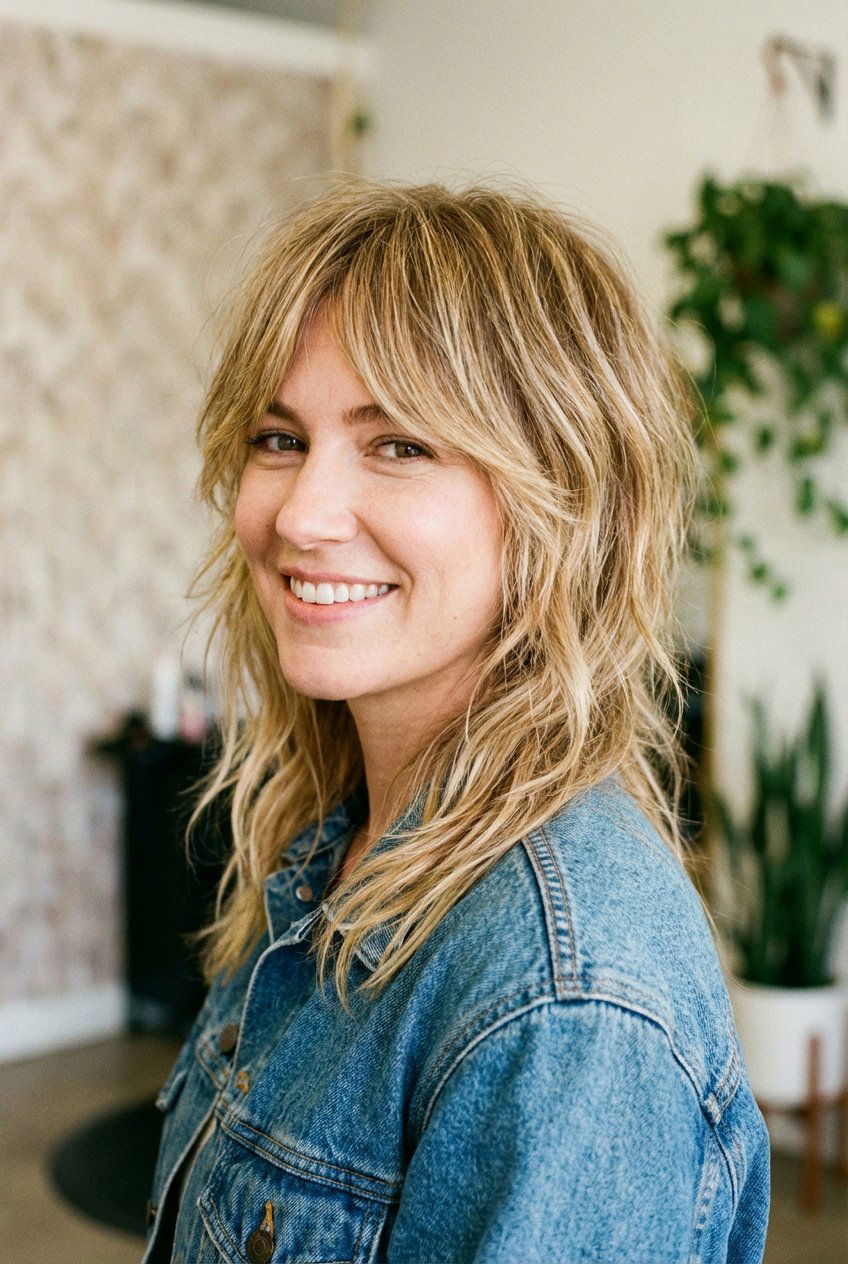 Blonde retro shag haircut - 20 1970s shag haircut - 20 1970s shag haircut