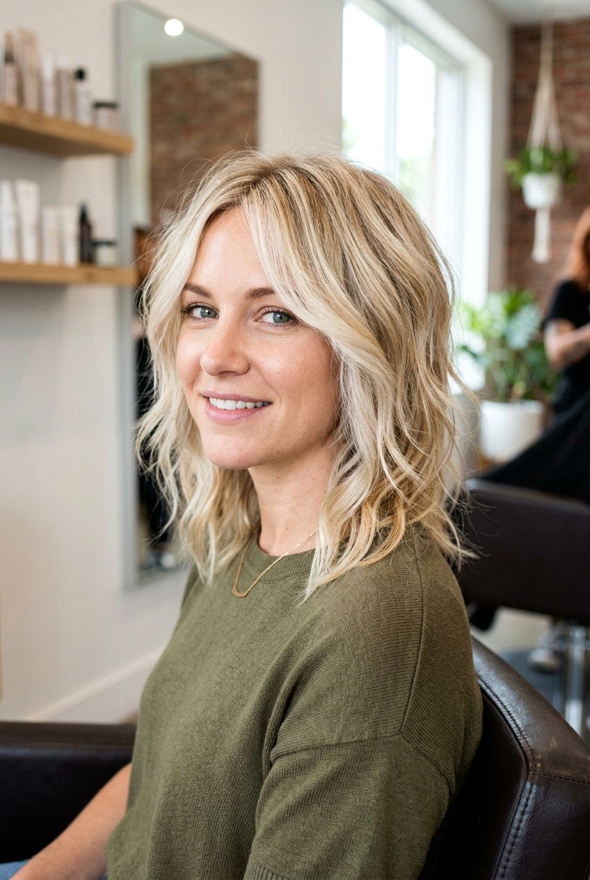 Blonde shoulder length shag - 20 shoulder length shag haircut - 20 shoulder length shag haircut