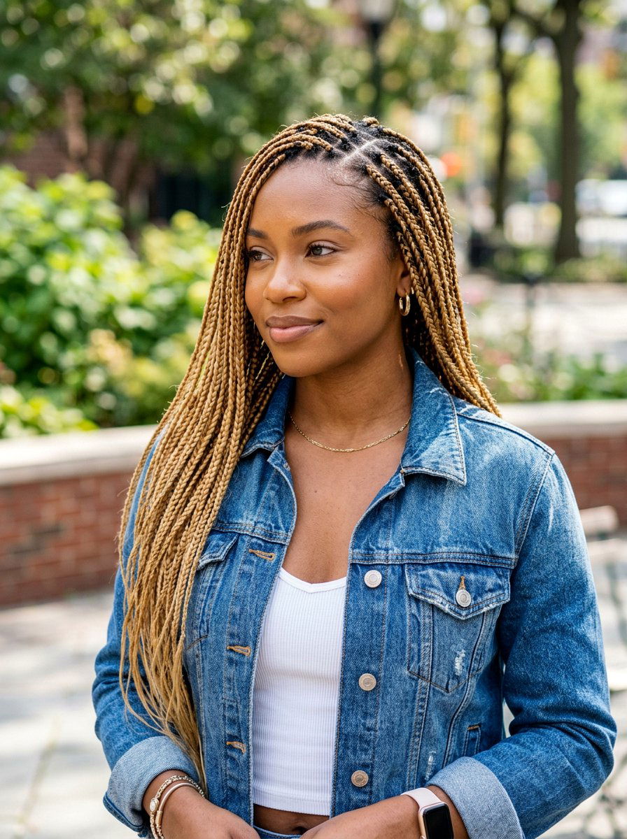 Blonde small knotless braids - 20 small knotless braids hairstyles - 20 small knotless braids hairstyles