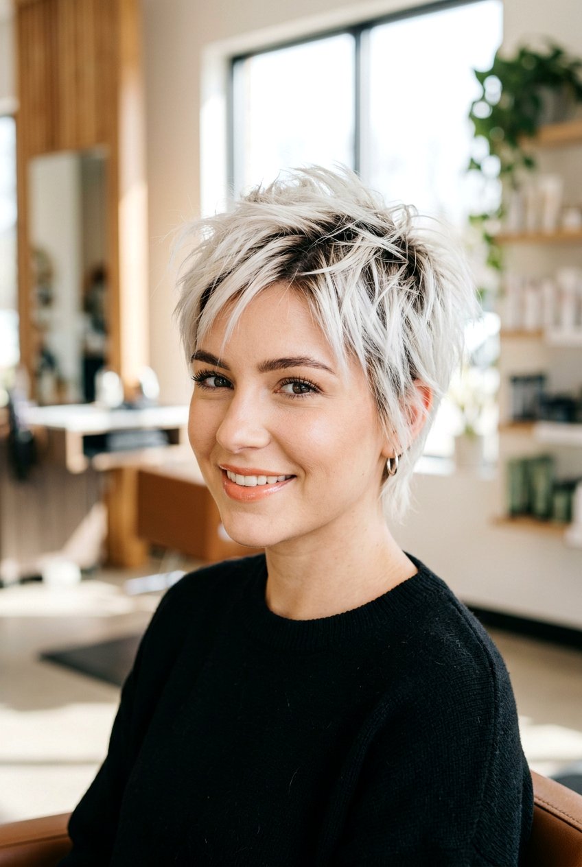 Blonde spiky pixie - 20 spiky pixie haircut - 20 spiky pixie haircut