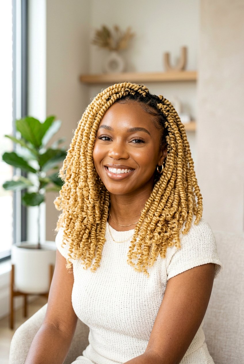 Blonde spring twist - 20 spring twist hairstyles - 20 spring twist hairstyles