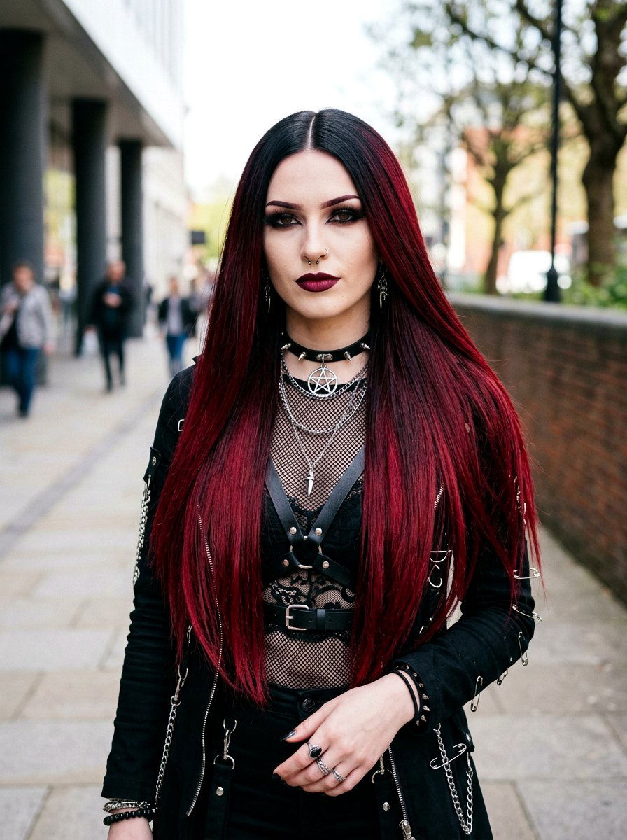 Blood Moon Red and Black Hair Color - 20 rave hair color ideas - 20 rave hair color ideas